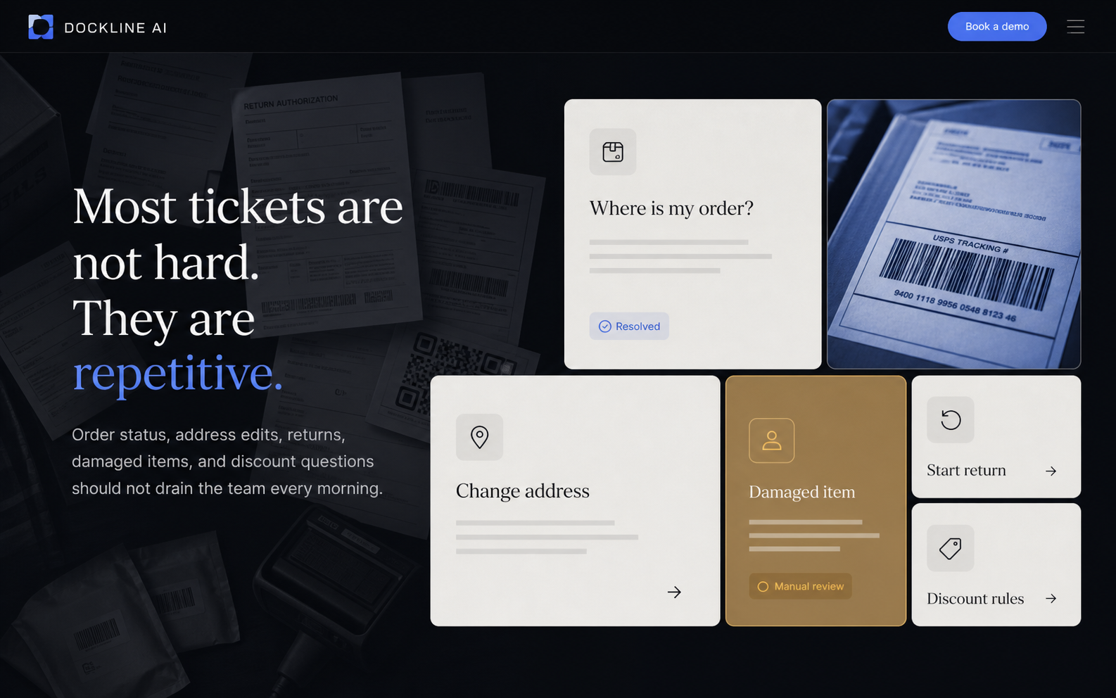 Editorial view of ecommerce support ticket categories